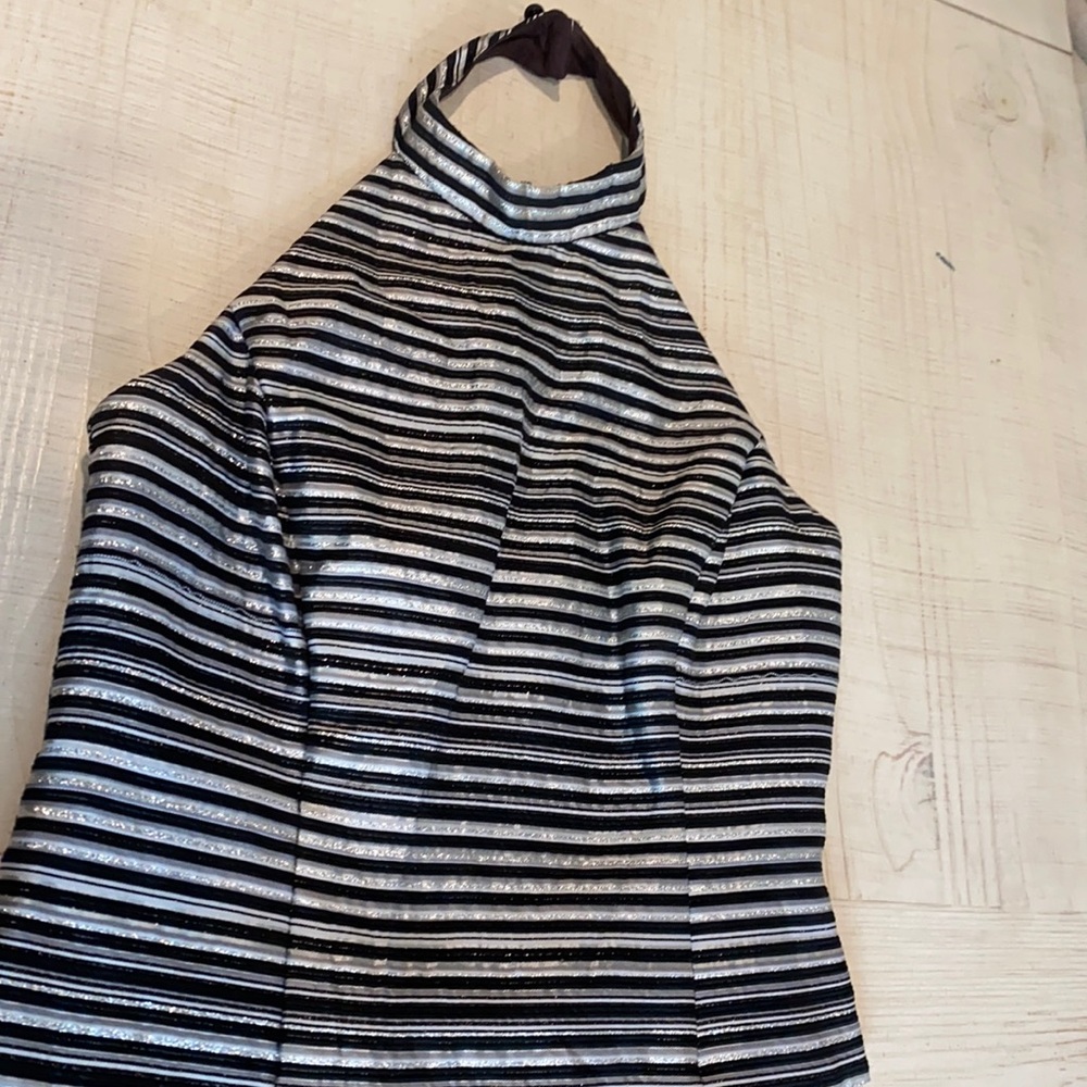 Women’s formal halter top. XSCAPE size 12. Metallic and black